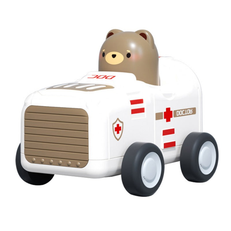 Wholesale Push Pull Back Car Inertia Car Creative Cartoon Toy Car Car Kindergarten Baby Toy